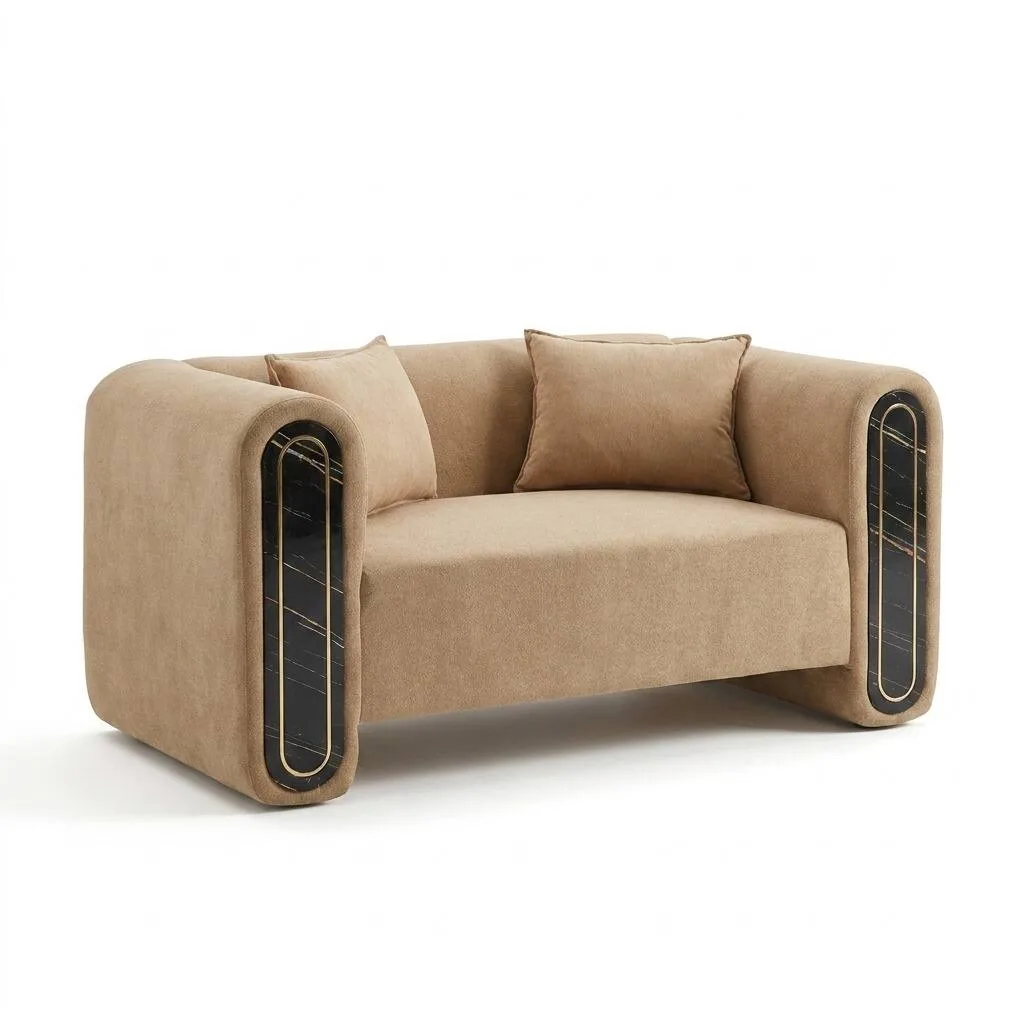 Camel Arch Loveseat — Interiors By Muhammad